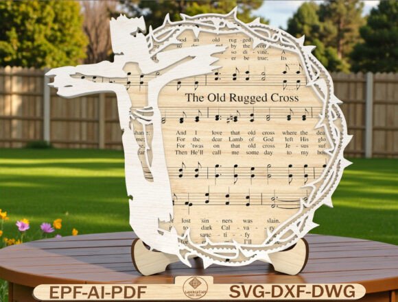Christian Cross Music Plaque Laser Cut for Other Celebrations