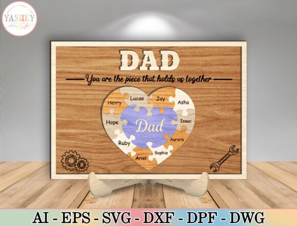 Dad Puzzle Heart Sign SVG Review