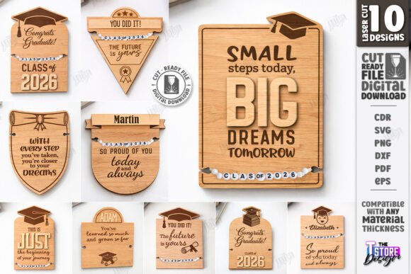 Graduation Bracelet Holder Laser Cut Set for Other Celebrations
