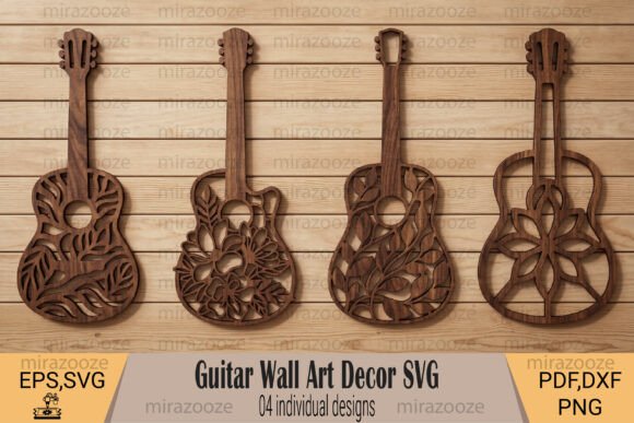 Guitar Wall Art Decor SVG for Laser Cutting and Wall Decor
