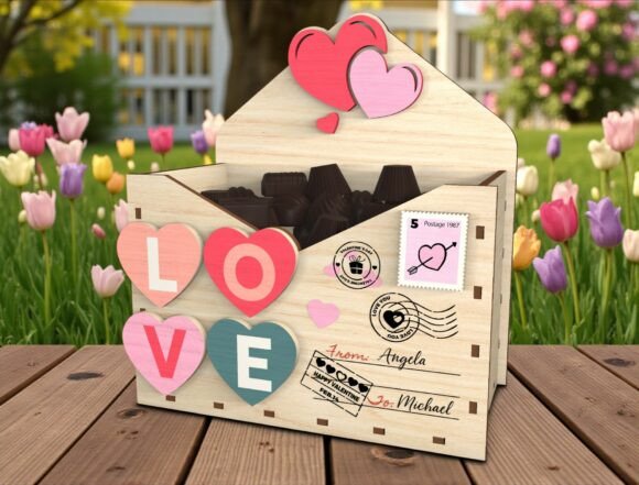 Heart Ribbon Valentine Laser Cut File for Valentine S Day