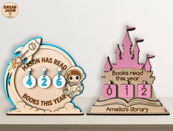 Kids Reading Tracker SVG Bundle: Laser Cutting and Home Decor
