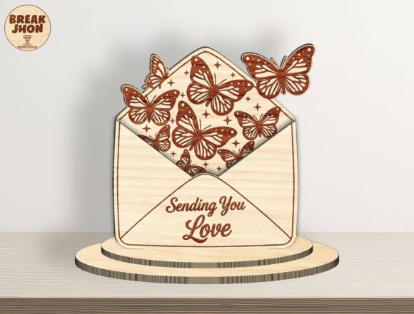 Love Envelope Laser Cut File SVG for Mother S Day Marketing