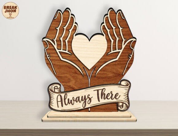 Memorial Hands Heart Laser Cut File SVG for Home Decor