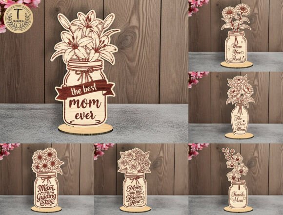 Mom Flower Vase Laser Cut SVG Bundle Review