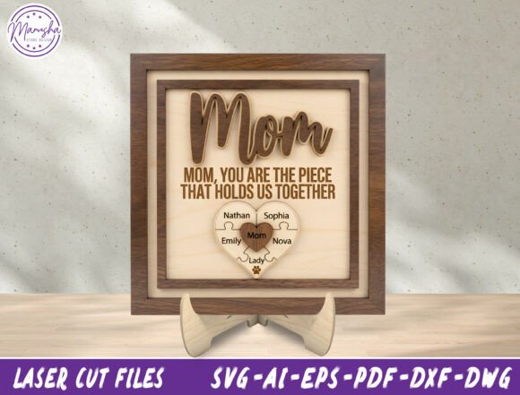 Mother s Day Puzzle Laser Cut File Svg