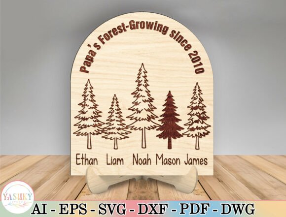 Papa s Forest Sign Laser Cut File Svg