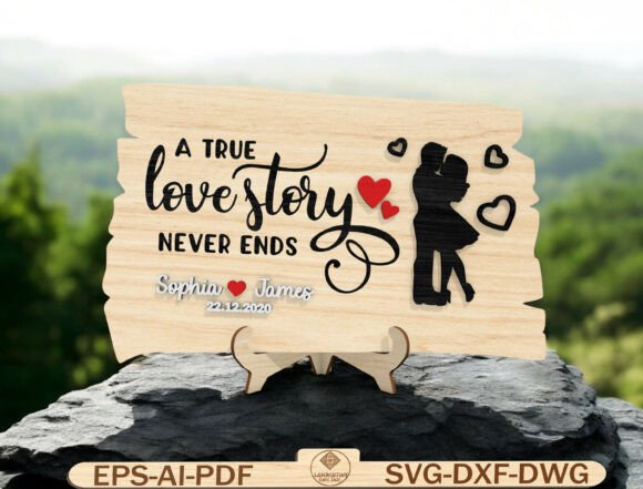Personalized Couple Name Plaque Lasercut for Wedding Creations