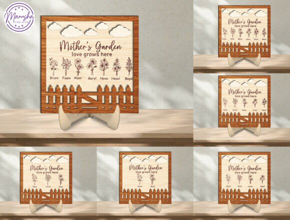 Personalized Mother s Garden Sign SVG for Laser Cutting and Mother S Day