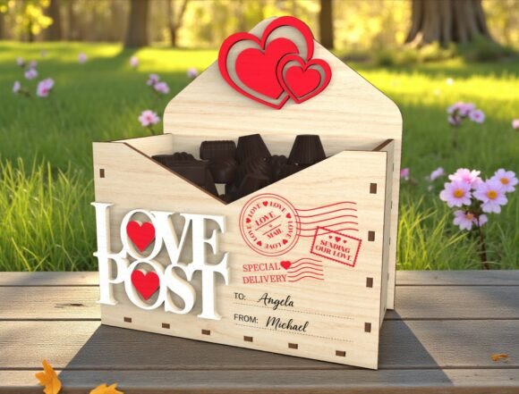 Valentine Gift Envelope Box Laser Cut for Valentine S Day